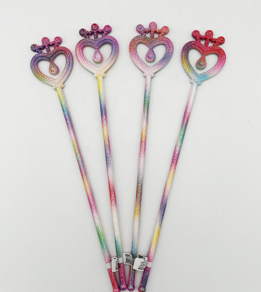 NV2249 Pastel Rainbow Glitter Heart Wand Jack in the Box