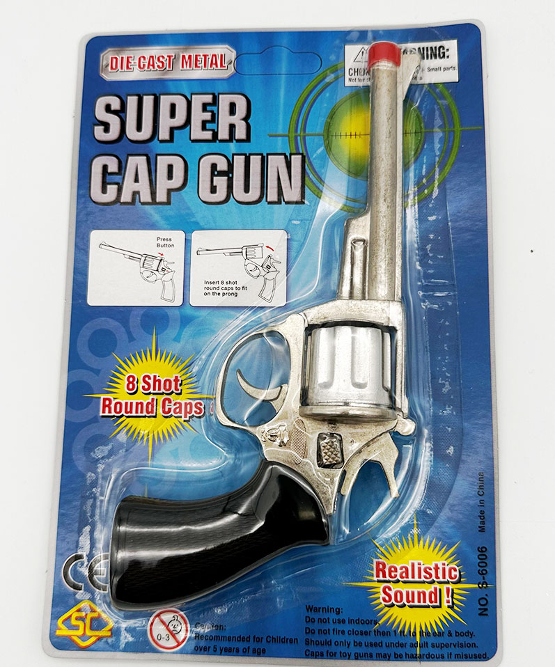 NV2289 – Die Cast 8 Shot Cap Revolver - Jack in the Box